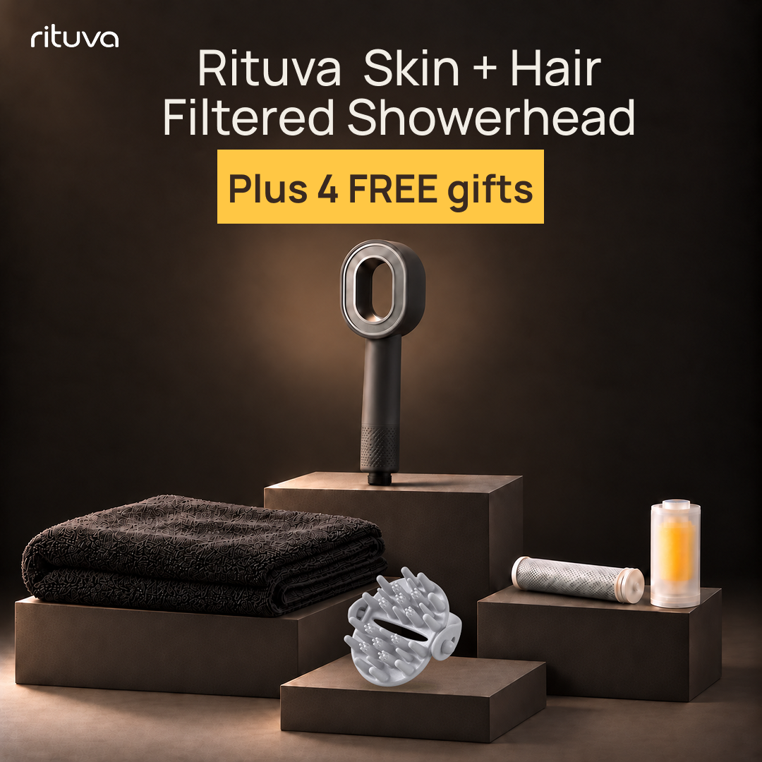 Rituva Filtered Showerhead — Black