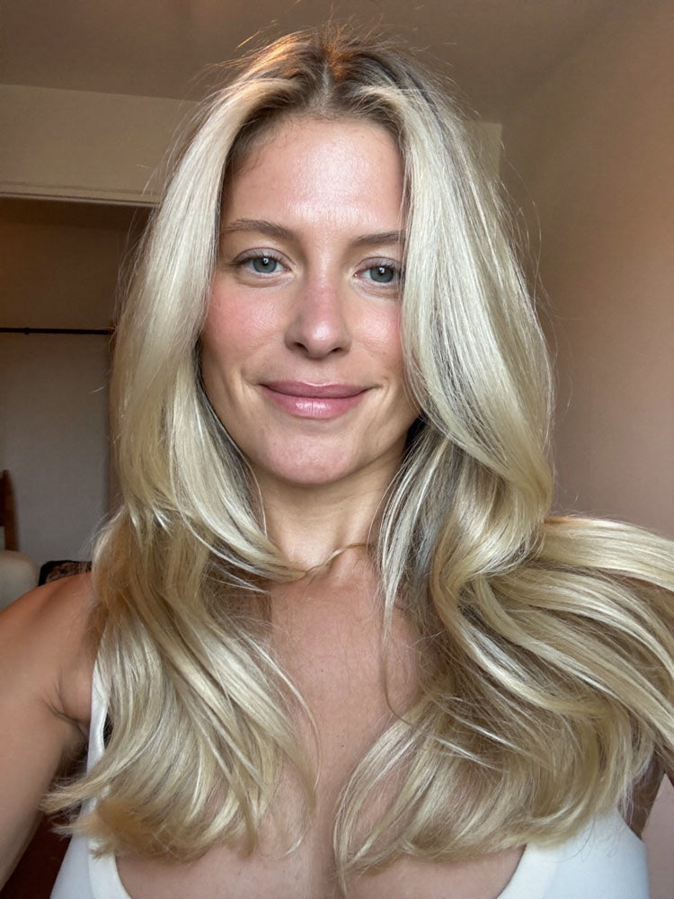 Blonde-haired woman, after photo